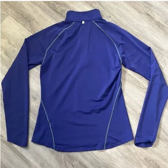 Nike - Dri Fit 1/2 Zip Running Pullover 438726-422 | Small: Purple Navy & Lime - Picture 9 of 15